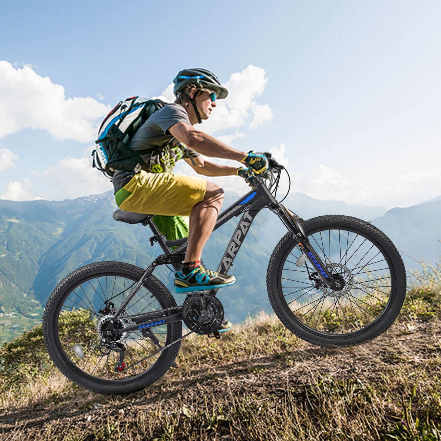 Ecarpat Dual Full Suspension Mountain Bike 21 Speed Disc