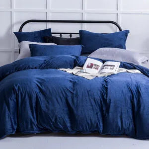 NTBAY Velvet Duvet Cover Set 3 Piece With Zipper Closure