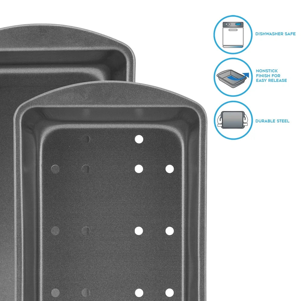 Nonstick Meatloaf Pan With Draining Insert Versatile Loaf Pan For Breads And Cakes Easy Cleanup Durable Steel