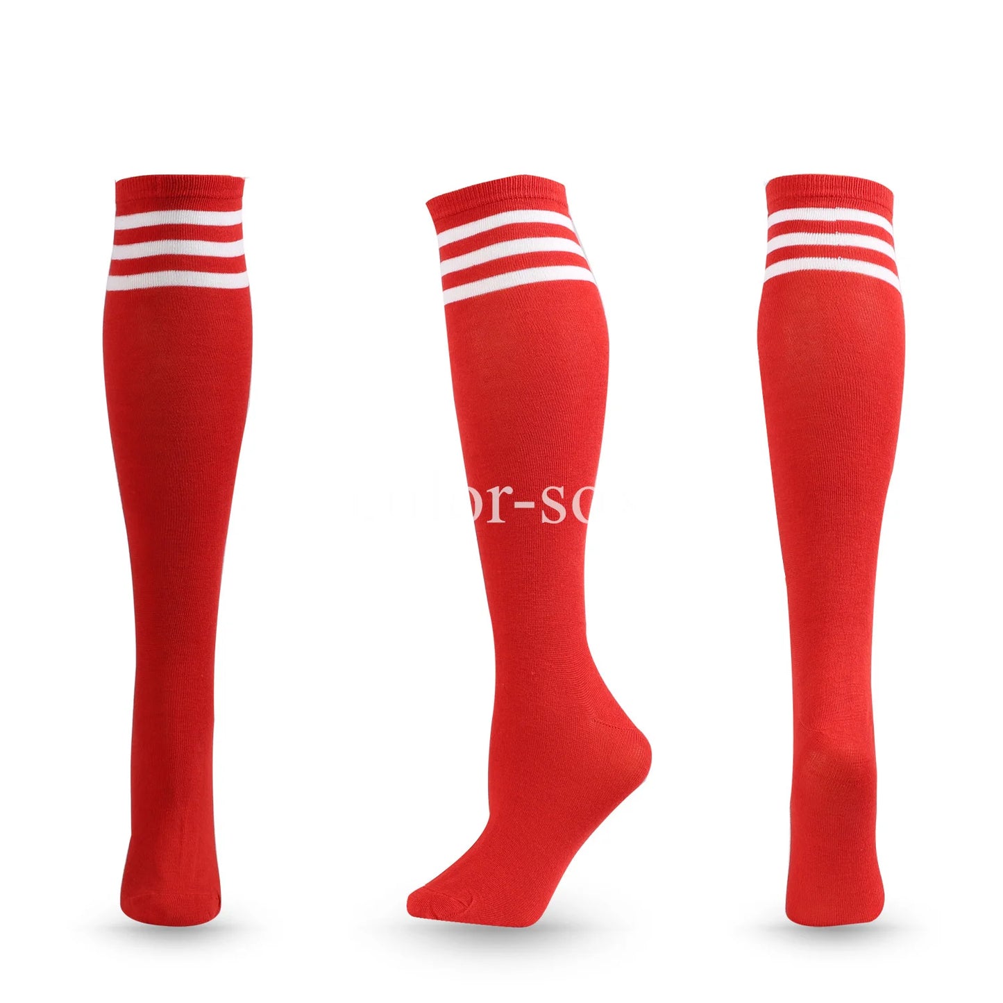 Compression Socks Soccer Socks Non Slip Knee High Striped