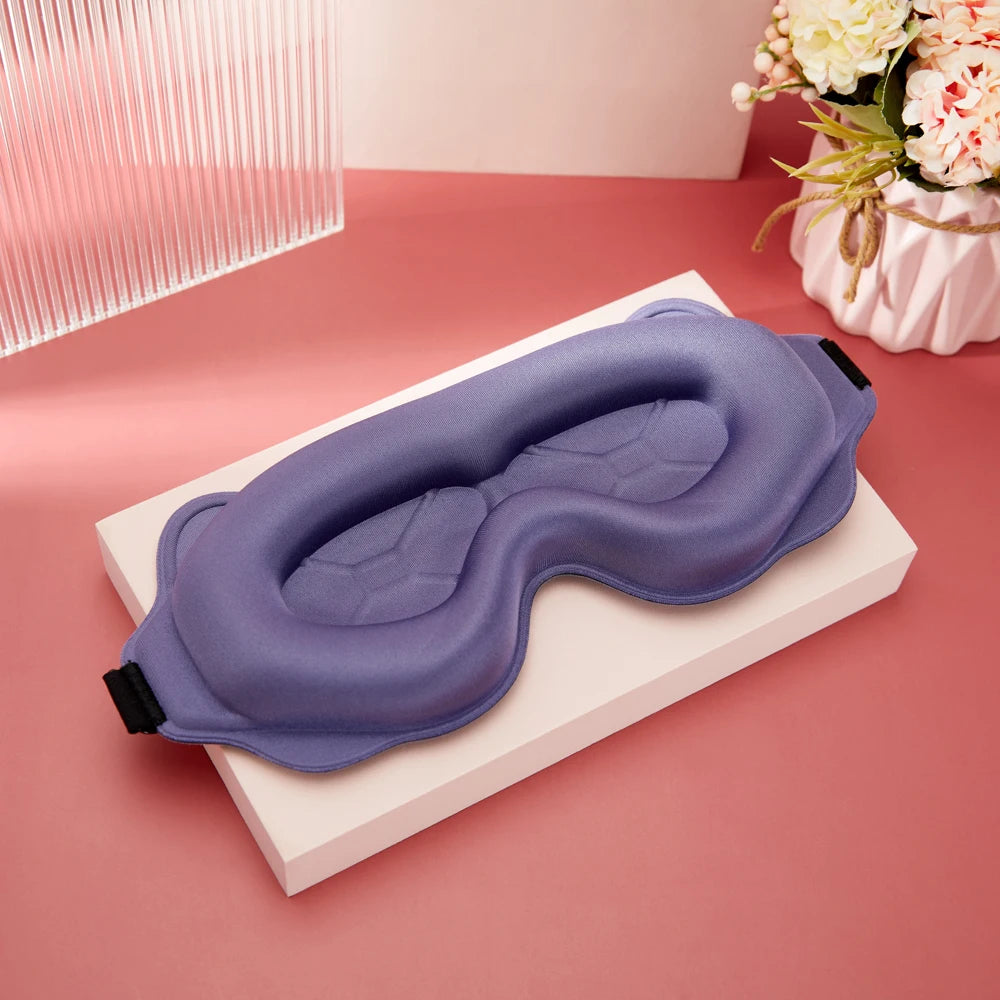 3D Sleep Mask Memory Foam Blockout Light Eyeshade Portable Travel Comfort