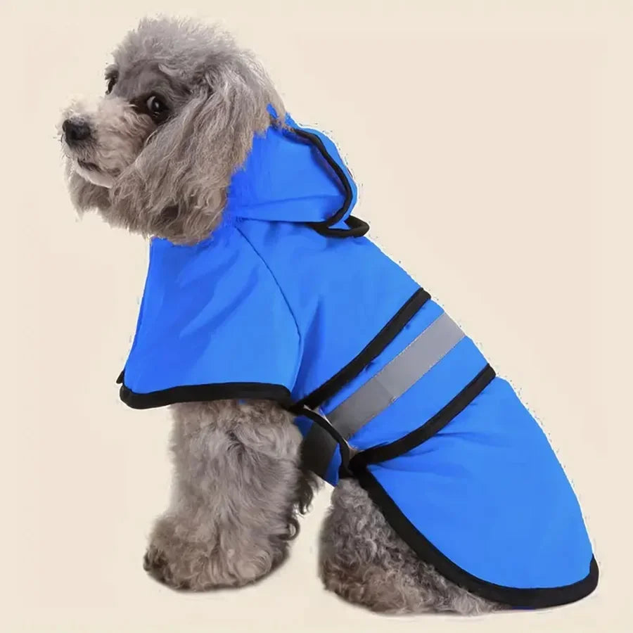 Adjustable Waterproof Windproof Polyester Dog Raincoat For Pet Comfort