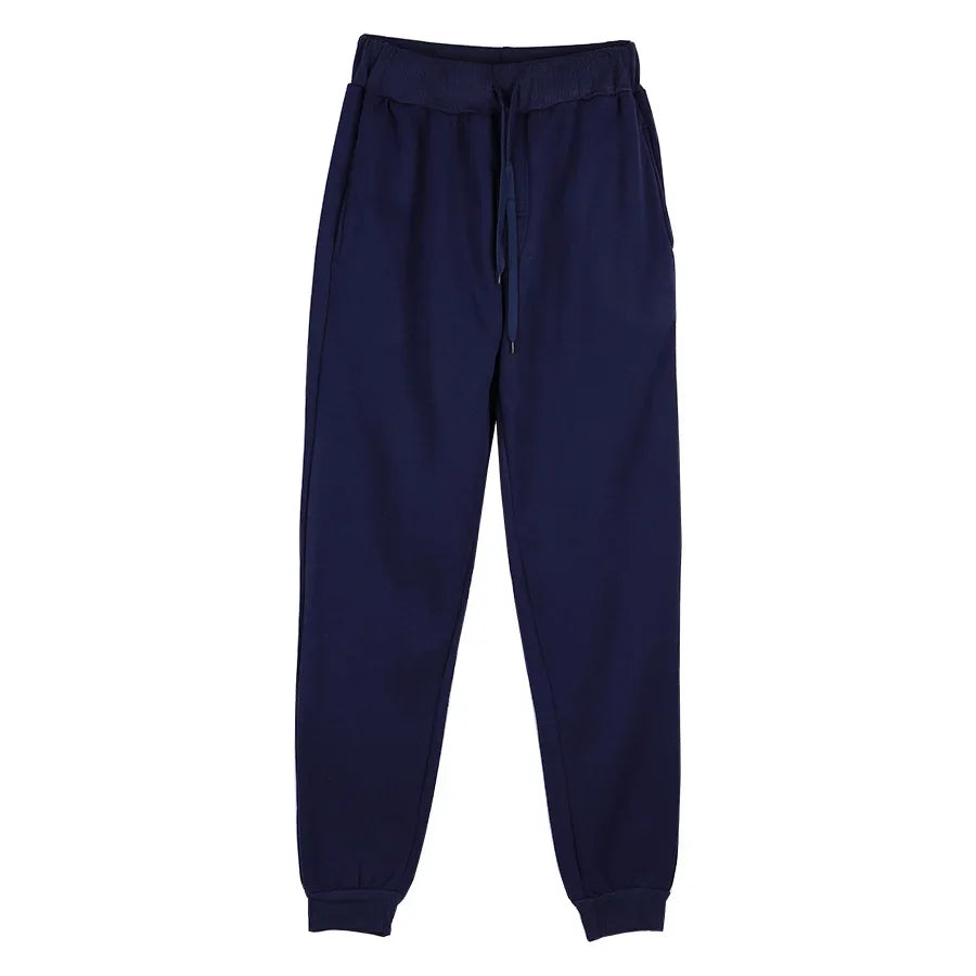 Mens Fleece Jogger Sweatpants For Autumn Winter Running Gym Pants Solid Color