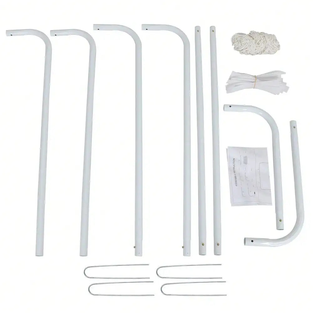 Portable 6x4 Ft Soccer Goal Net Ground Stakes And Strips