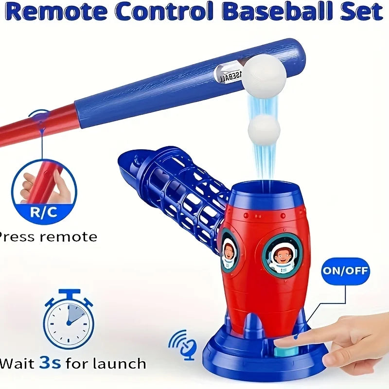 Automatic Baseball Home Run Toy Set With Bat And 10 Balls