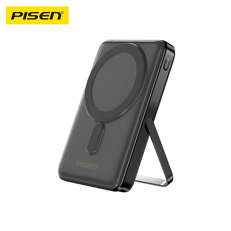 PISEN Magnetic Wireless Power Bank With Stand MagSafe Compatible 30W USB C