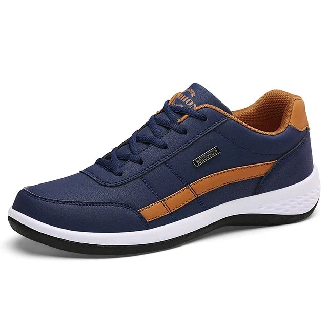 Leather Mens Sneakers Casual Breathable Italian Shoes