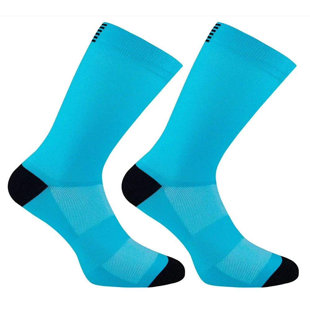 Unisex Cycling Socks Quick Dry Knee High US 7 11 EU 37 44