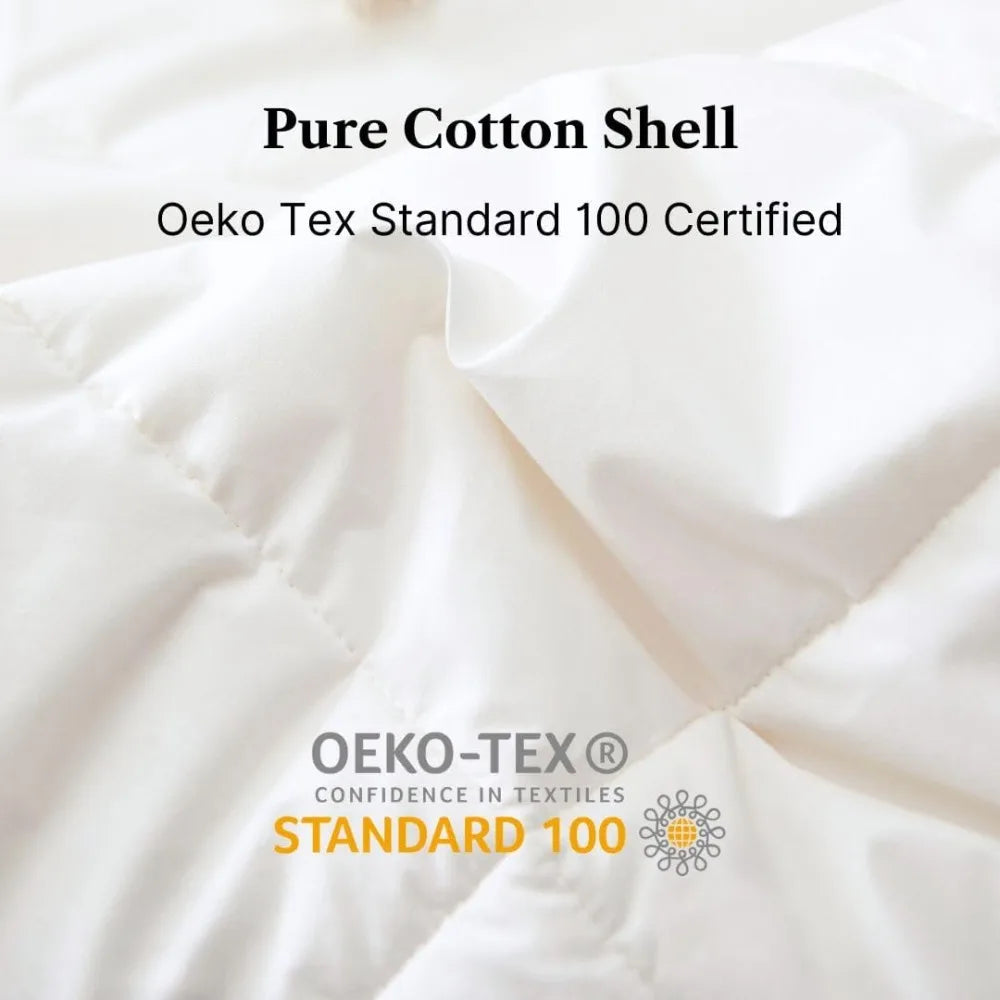 Canadian Made Queen Size Royal Elite Down Comforter White Duvet With Corner Tabs