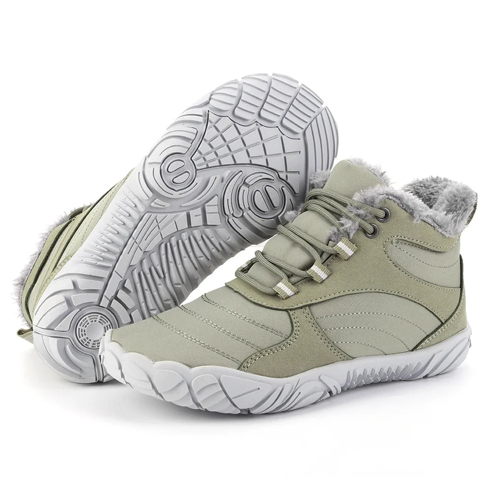 Unisex Waterproof Winter Hiking Shoes Fur Lined Warm Cotton Snow Boots