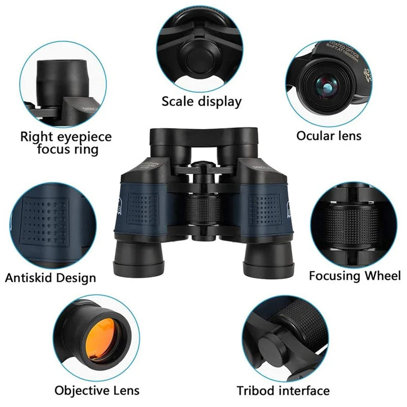 60X60 High Magnification HD Binoculars For Outdoor Hunting