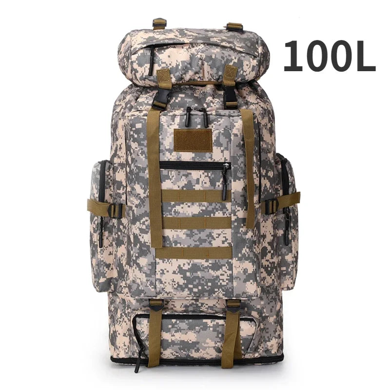 80L 100L Mountaineering Backpack Tactical Hiking Bag