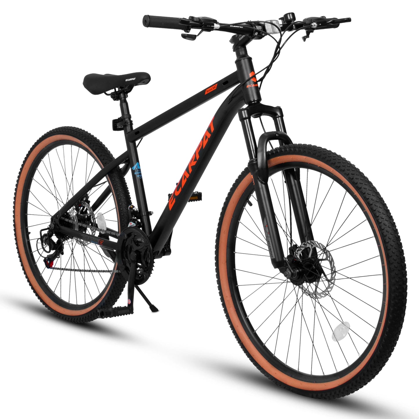 Ecarpat 27.5 Inch Mountain Bike 21 Speed Steel Frame Hardtail Disc Brakes
