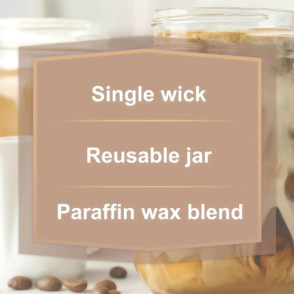 3 Pack Iced Caramel Macchiato Scented Jar Candles 7Oz Home Decor Gift