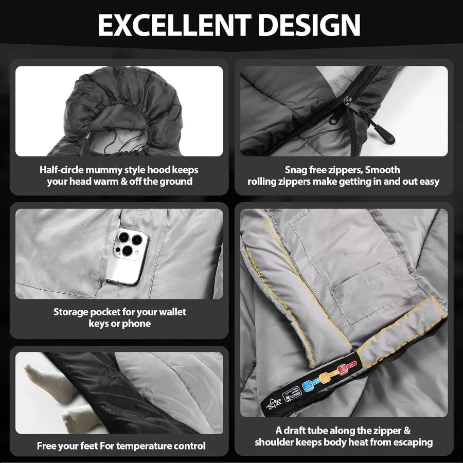 All Season Cotton Sleeping Bag for Adults Compact Sack