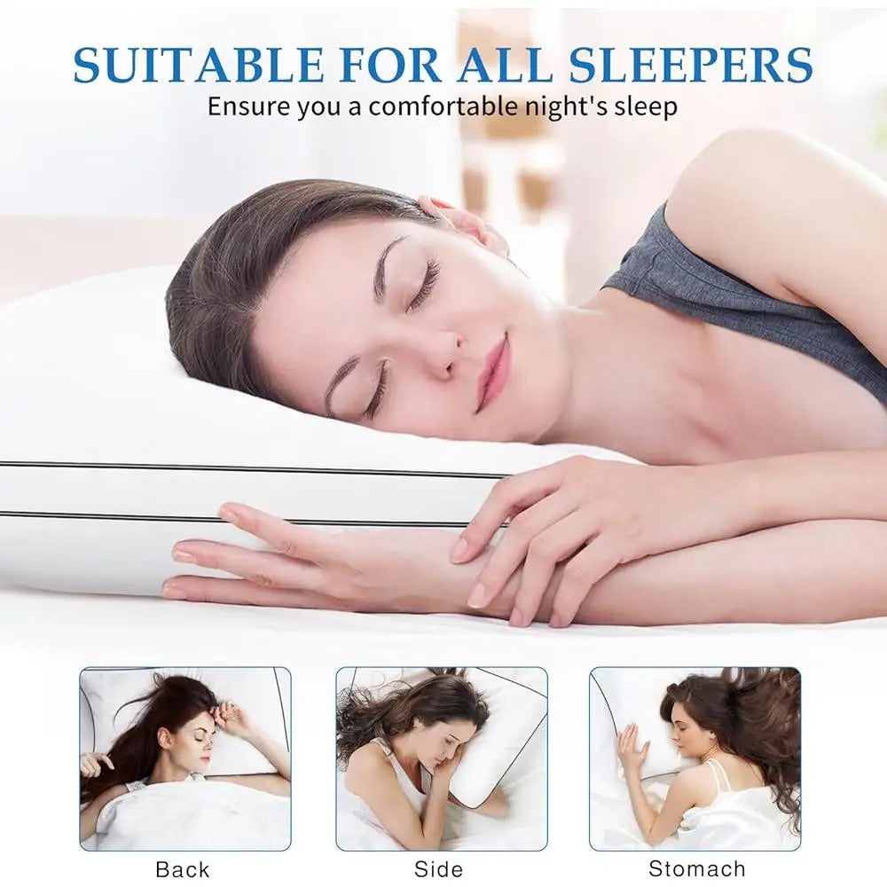 King Size Pillow Set of 2 Down Alternative Hotel Pillows