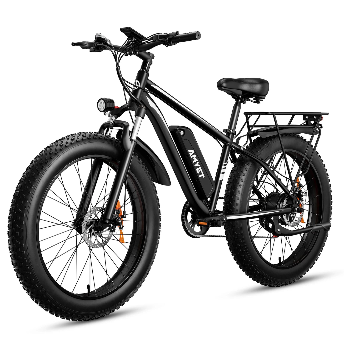 AMYET EB26 Electric Bike For Adults Peak 1500W 48V 15Ah Fat Tire Mountain Bicycle 31 MPH