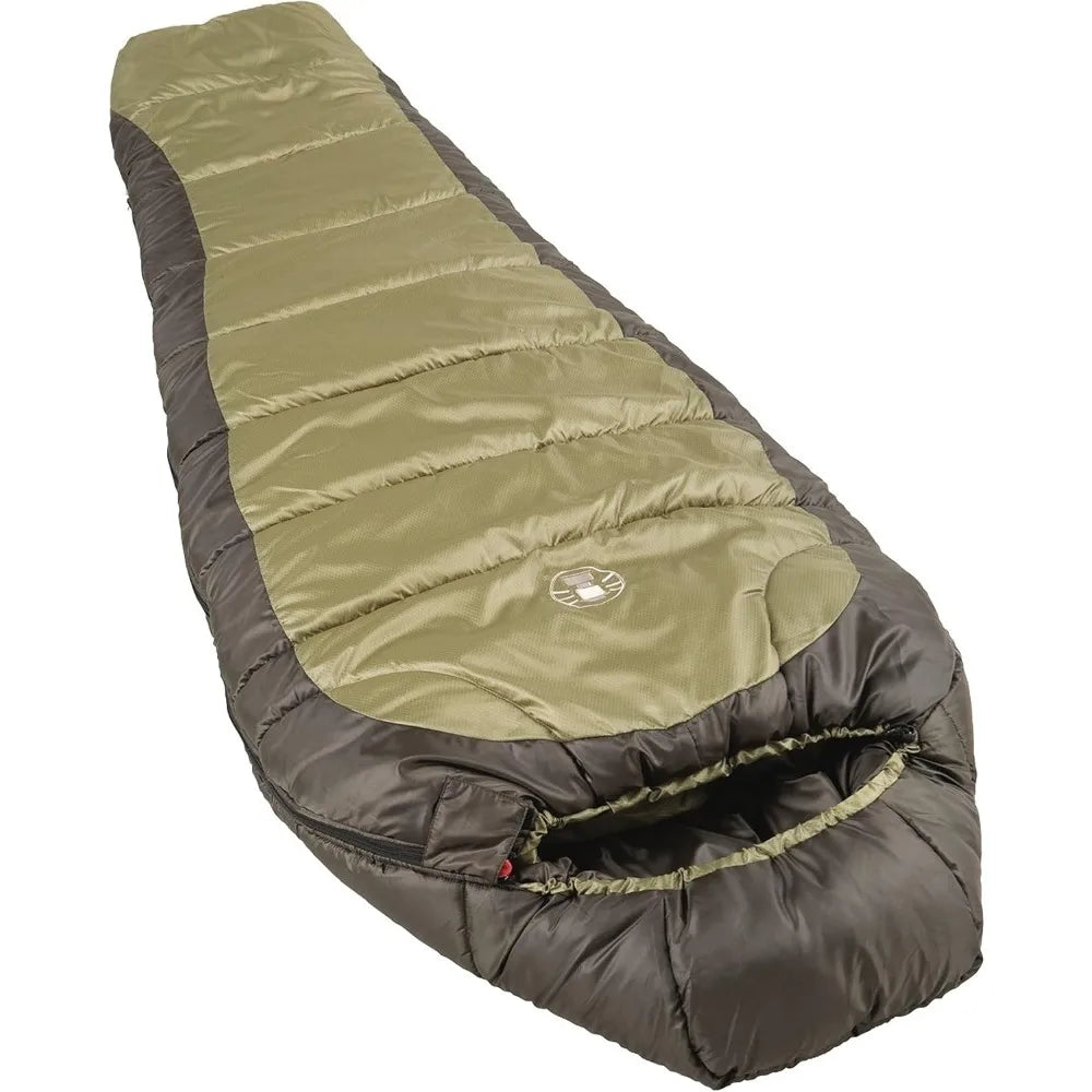 Coleman North Rim Zero Degree Sleeping Bag Big And Tall Cold Weather Mummy Hood