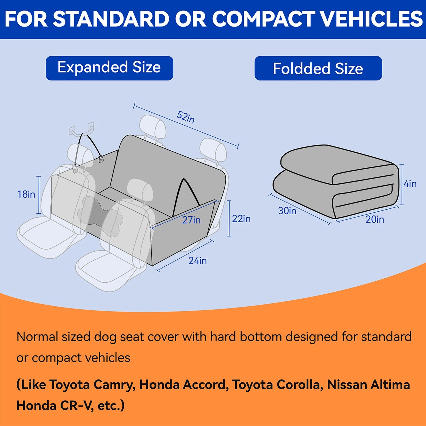 Heavy Duty 6 Layer Dog Car Seat Cover With Expanded Space And Strong Support For Full Size SUVs And Trucks