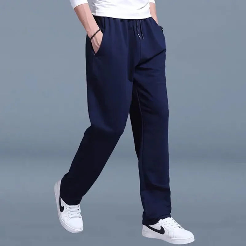 Men's Korean Straight Leg Jogger Sweatpants for Running and Workout Gym