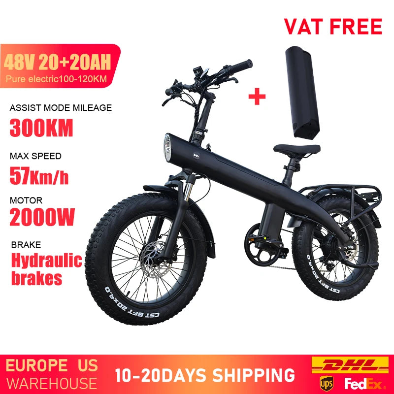 HX Q3 E Bike 2000W 48V 20Ah Fat Tire 20Inch Mountain Bike