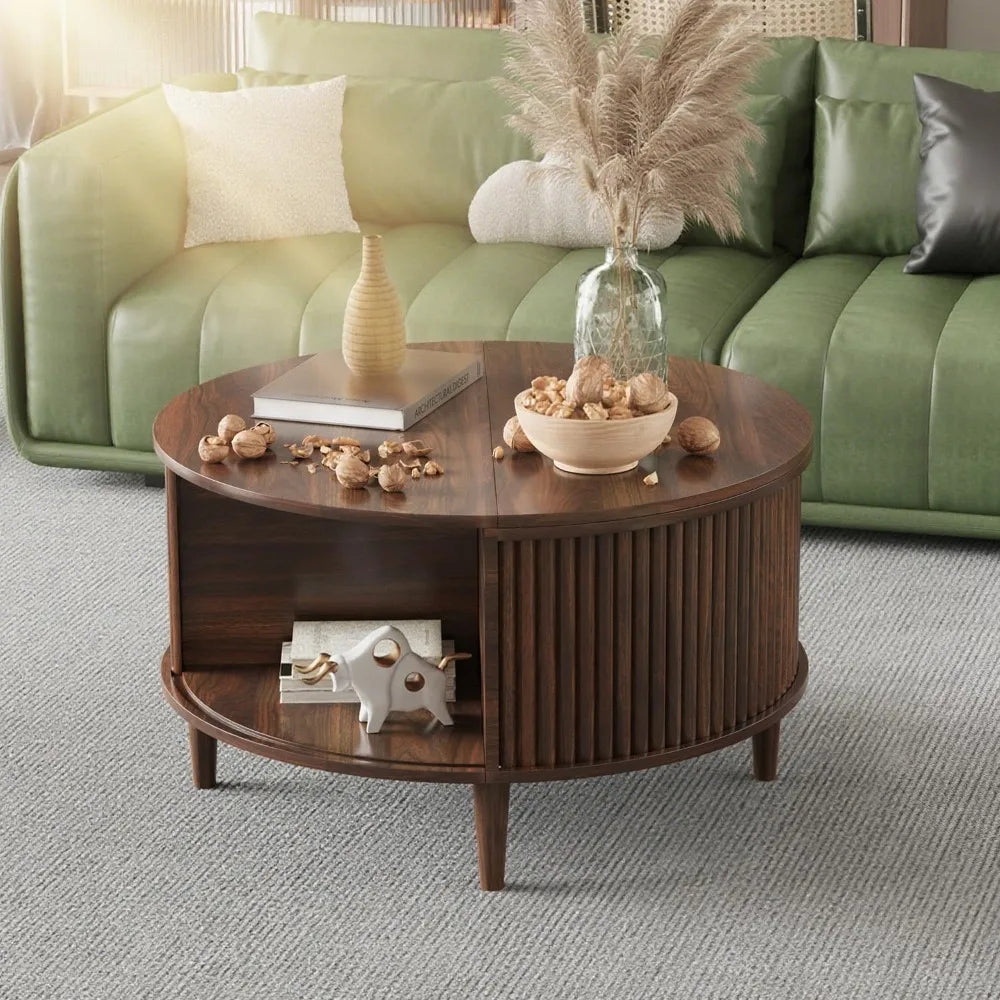 Mid Century Modern Lift Top Coffee Table With Storage