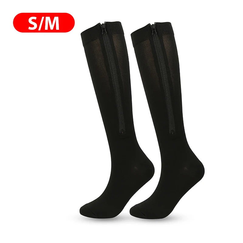 Medical Zipper Compression Socks Edema Varicose Veins