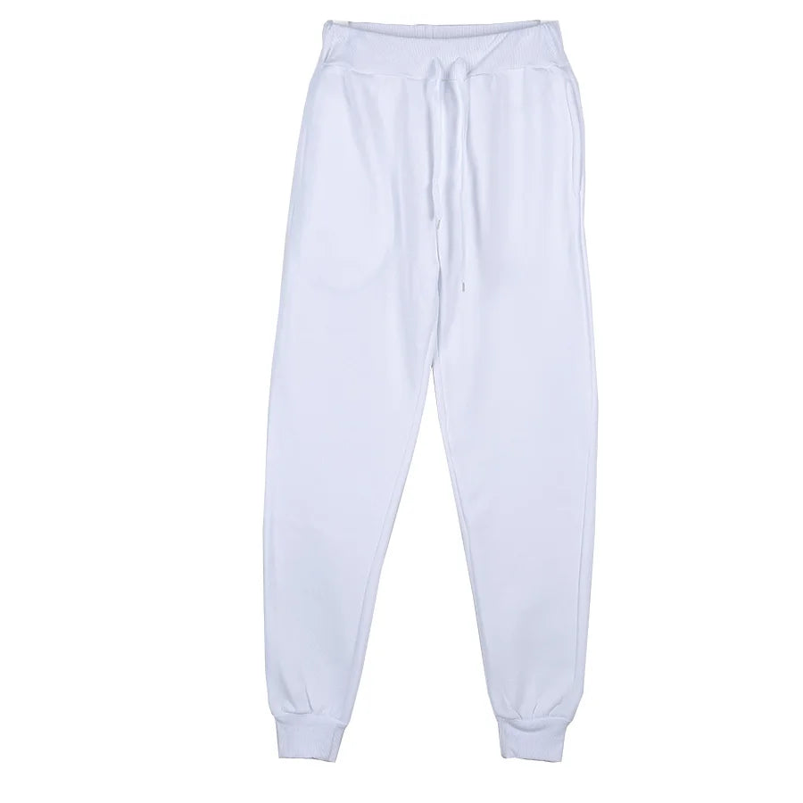 Unisex Fleece Sweatpants Casual Joggers Elastic Waist Running Winter Pants
