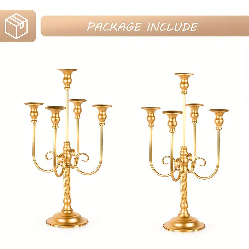 Five Candle Holders For Weddings And Banquets Iron Pillar