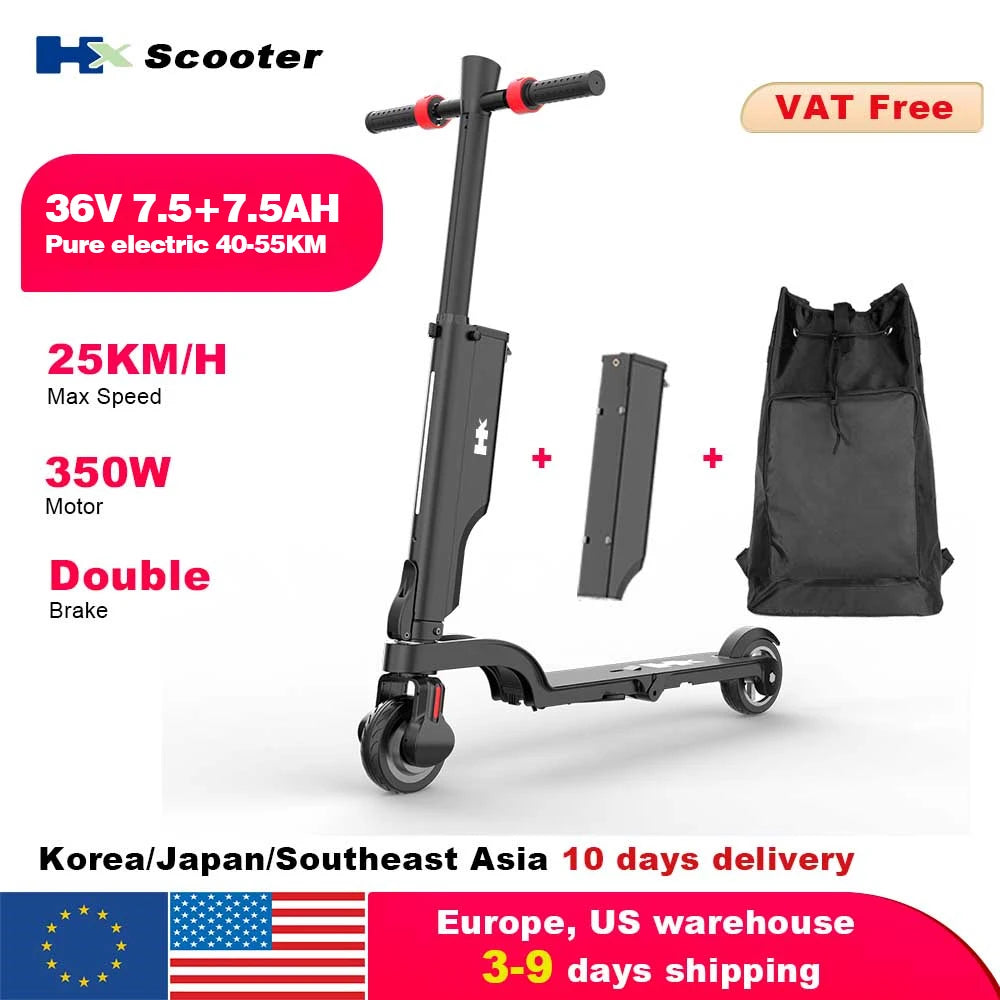 HX Foldable Electric Scooter 350W 25 Kmh 36V For Adults 5.5 Inch