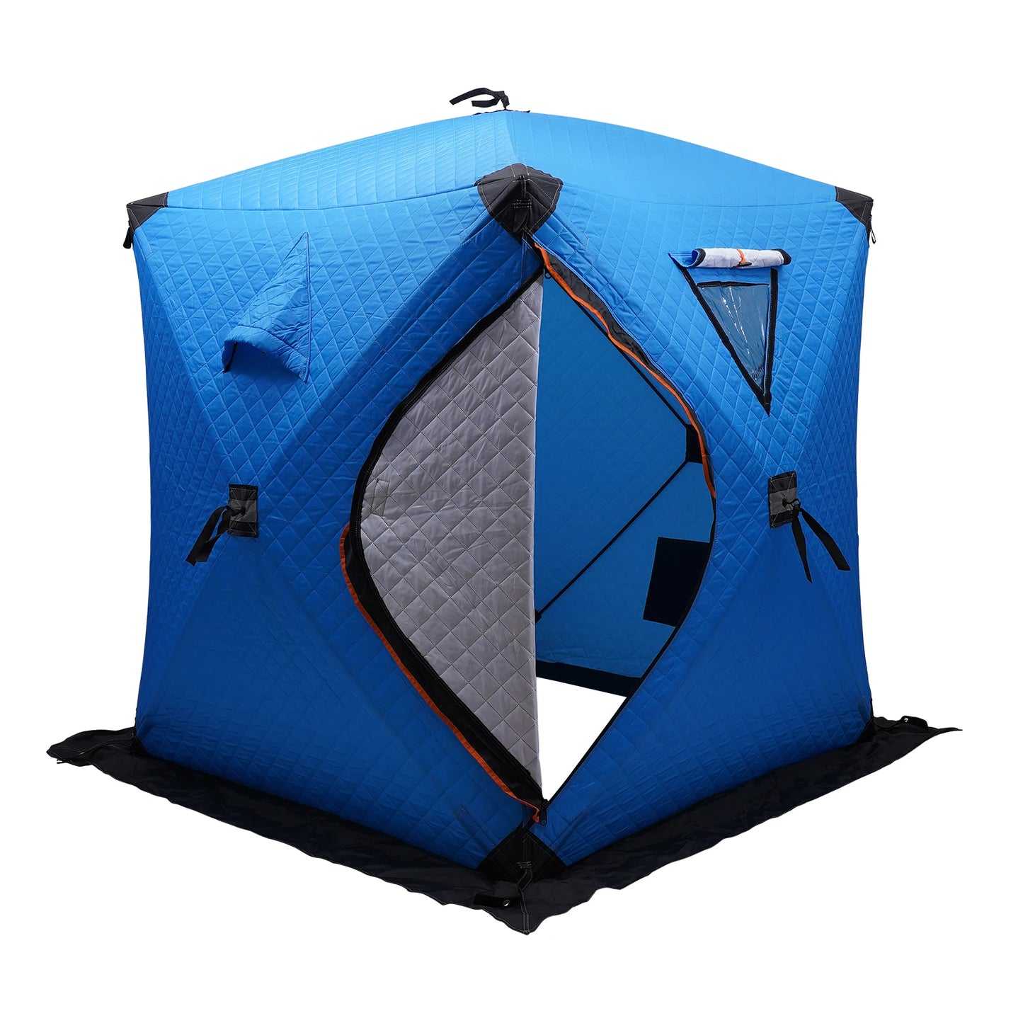 Portable Ice Fishing Tent For 1 To 2 People Outdoor Thermal Camping Shelter Red Orange Blue Camouflage