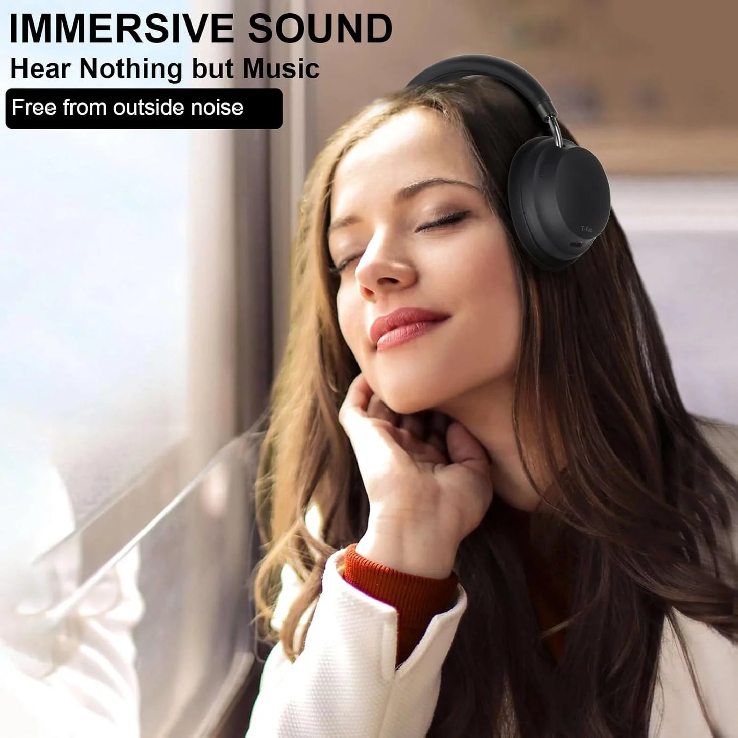 TFun NC45 Bluetooth ANC Over Ear Headphones HiRes Audio