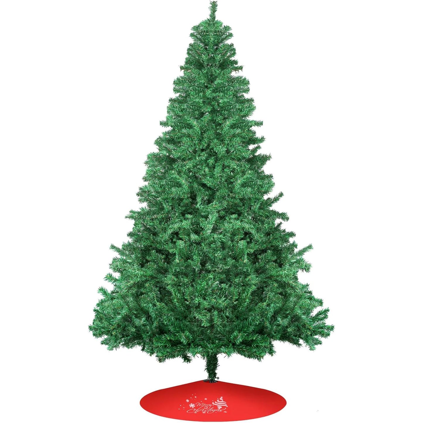 7ft 8ft Spruce Artificial Christmas Tree With 1300 Branch Tips Metal Hinges Base