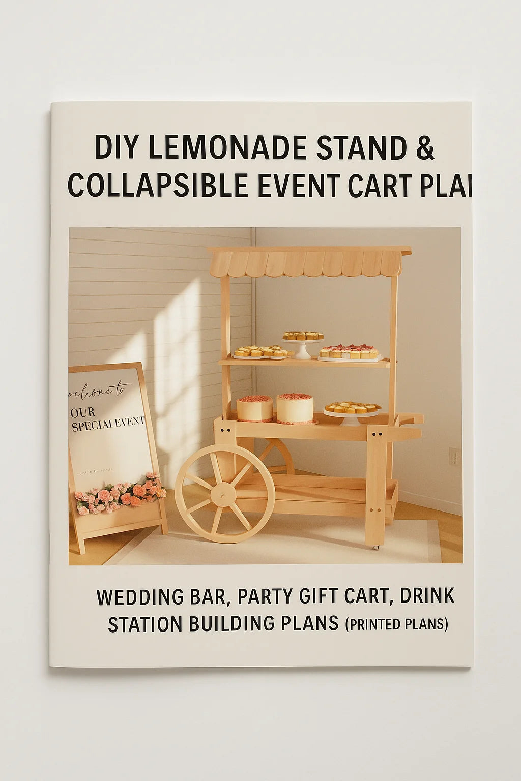 DIY Lemonade Stand Collapsible Event Cart Plan For Weddings