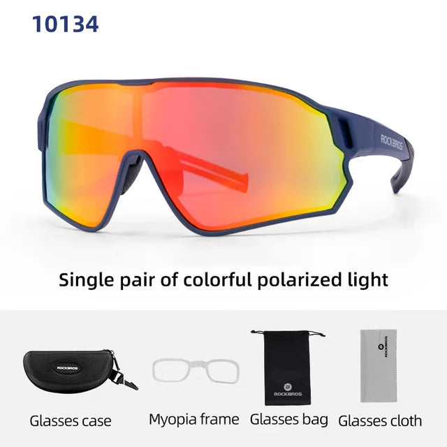 ROCKBROS Polarized Cycling Glasses UV400 Clear Lens Outdoor Sport Sunglasses For Men And Women