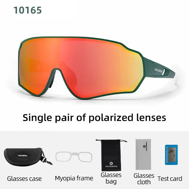 ROCKBROS Polarized Cycling Glasses UV400 Clear Lens Outdoor Sport Sunglasses For Men And Women