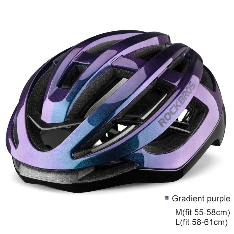 ROCKBROS Bicycle Helmet Breathable Ultralight Integrally-Molded Unisex Shockproof Adjustable Road Bike Helmet Cycling Equipment