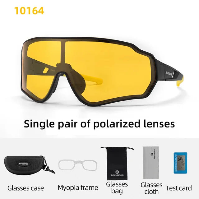 ROCKBROS Polarized Cycling Glasses UV400 Clear Lens Outdoor Sport Sunglasses For Men And Women