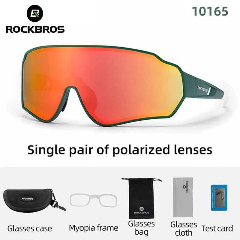ROCKBROS Polarized Cycling Glasses UV400 Clear Lens Outdoor Sport Sunglasses For Men And Women