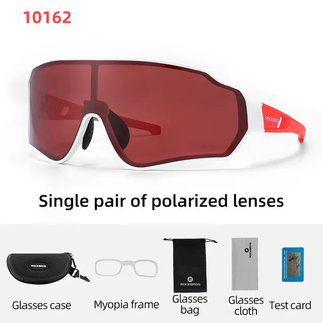 ROCKBROS Polarized Cycling Glasses UV400 Clear Lens Outdoor Sport Sunglasses For Men And Women