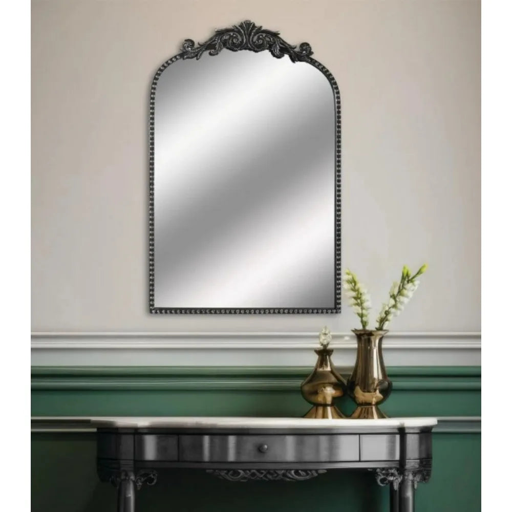 Arched Decorative Mirror 24 By 34 Inches With Gold Accents For Home Decor