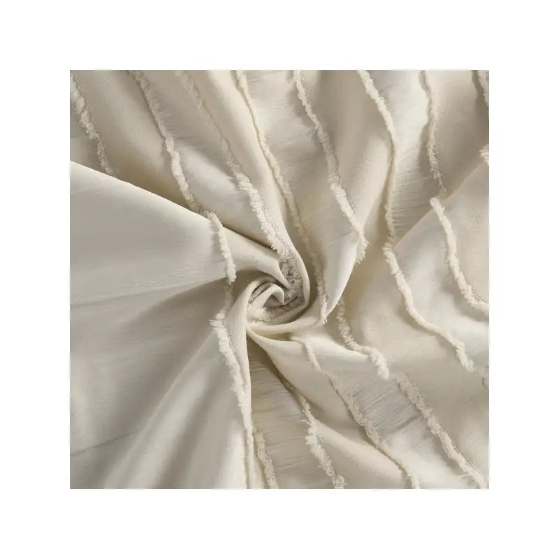 Striped Tufted Shower Curtain 72x72 Inch For Modern Boho Bathroom Decor Premium Polyester Knit