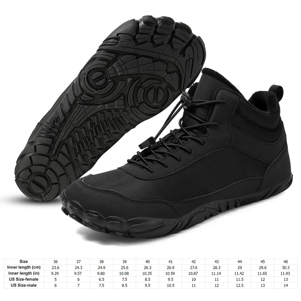 Men Waterproof Breathable Barefoot Shoes and Ankle Boots for Outdoor Sports