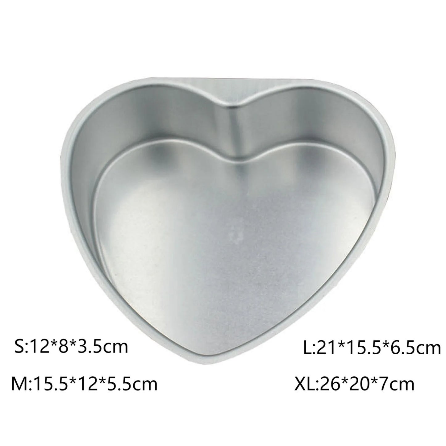 Heart Shaped Cake Pan Set 4, 6, 8, 10 Inch With Removable Bottoms Aluminum Molds For Birthdays Christmas Parties
