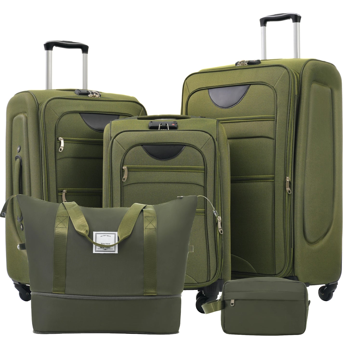 Softside Luggage Set 5 Piece Expandable Spinner Lightweight