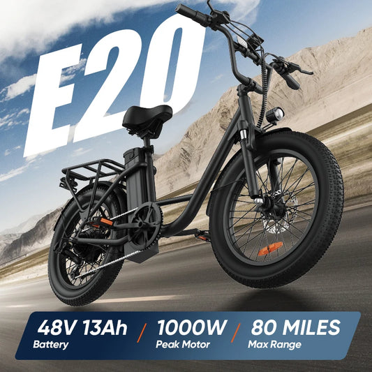 URLIFE 1000W E20 Electric Bike 48V 13Ah Dual Disc Brake