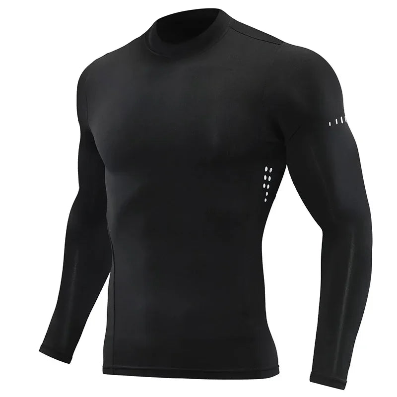 Unisex Long Sleeve Running Top Compression T Shirt For Gym Outdoor Fitness