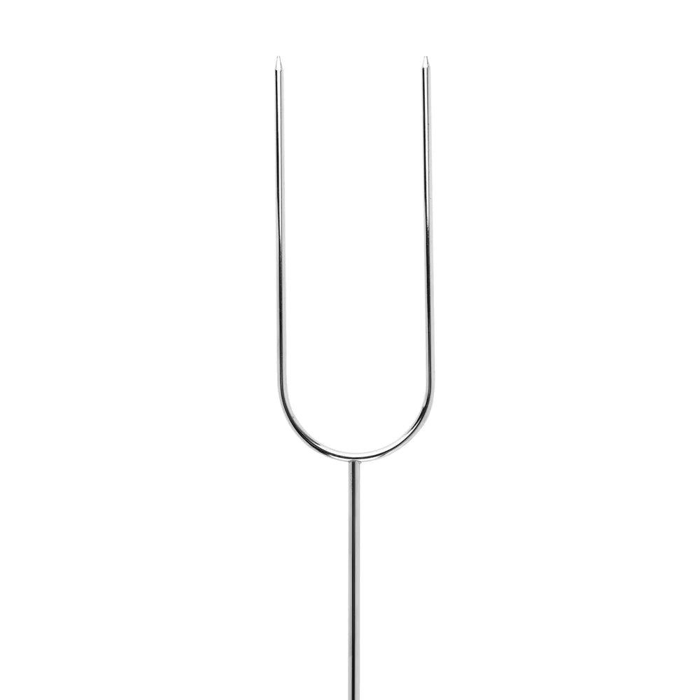 41 Inch Roasting Forks 6 Pack Heavy Duty Chrome Steel Skewers With Wooden Handles For Campfire Barbecue Outdoor Cooking