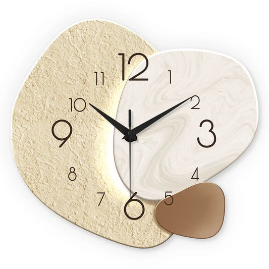 Modern Simple Wall Clock Silent Quartz No Battery Included