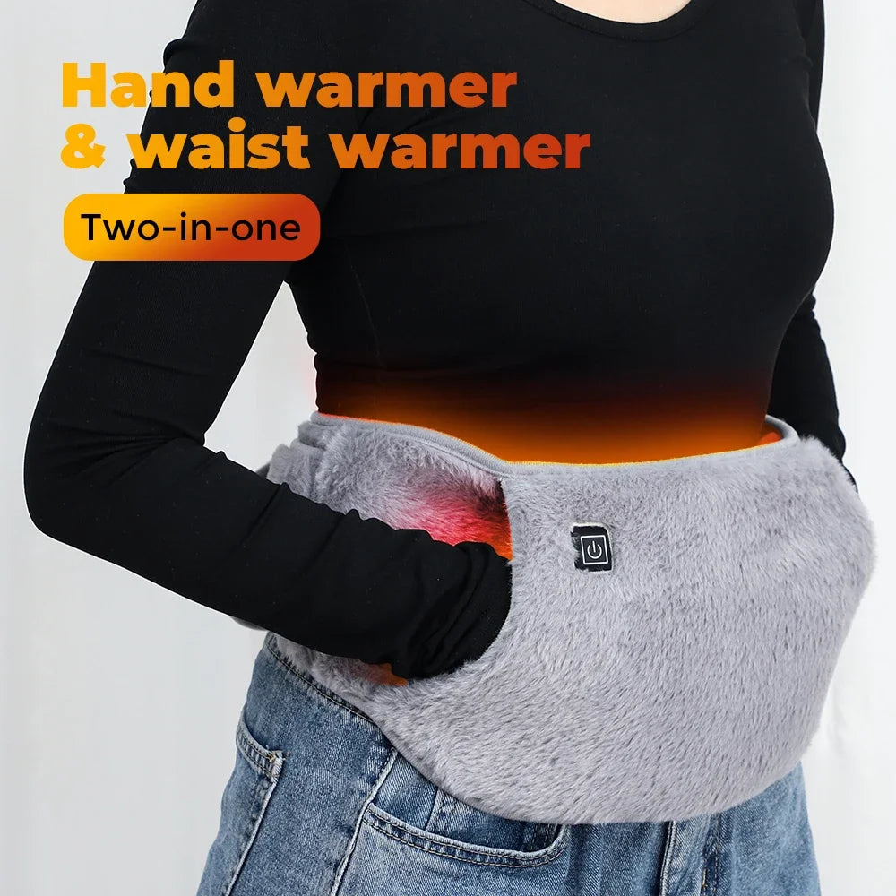 US Stock Cold Proof Uterus Warming Belt Heated Waist Warmer Graphene Heating
